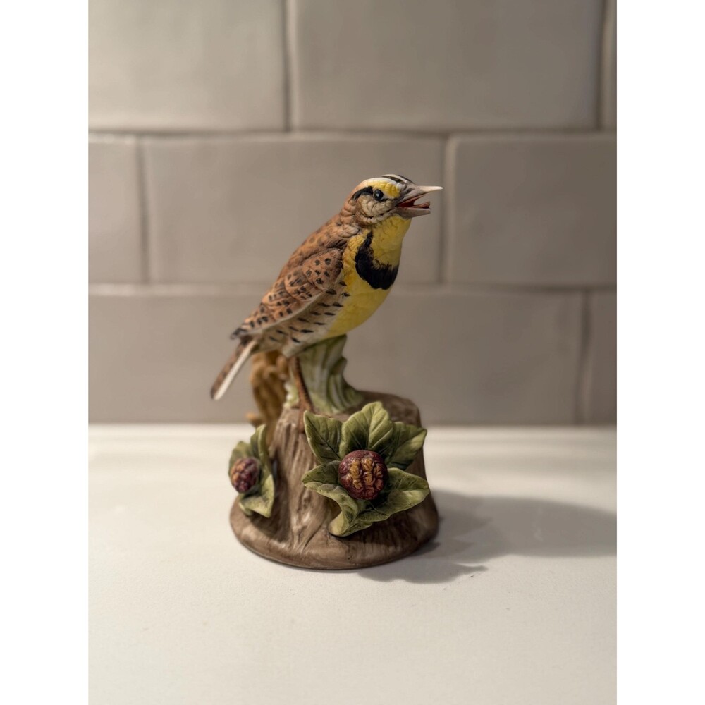 Vintage Andrea by Sadek Porcelain Meadowlark Figurine, As-Is Flawed
